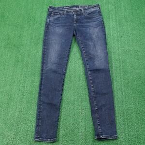 AG Adriano Goldschmied Jeans Womens 27R Blue Legging Ankle Super Skinny 30x28